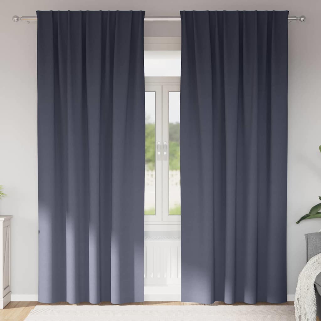 Tende oscuranti Vidaxl con anelli 2 pz antracite 225 x 140 cm