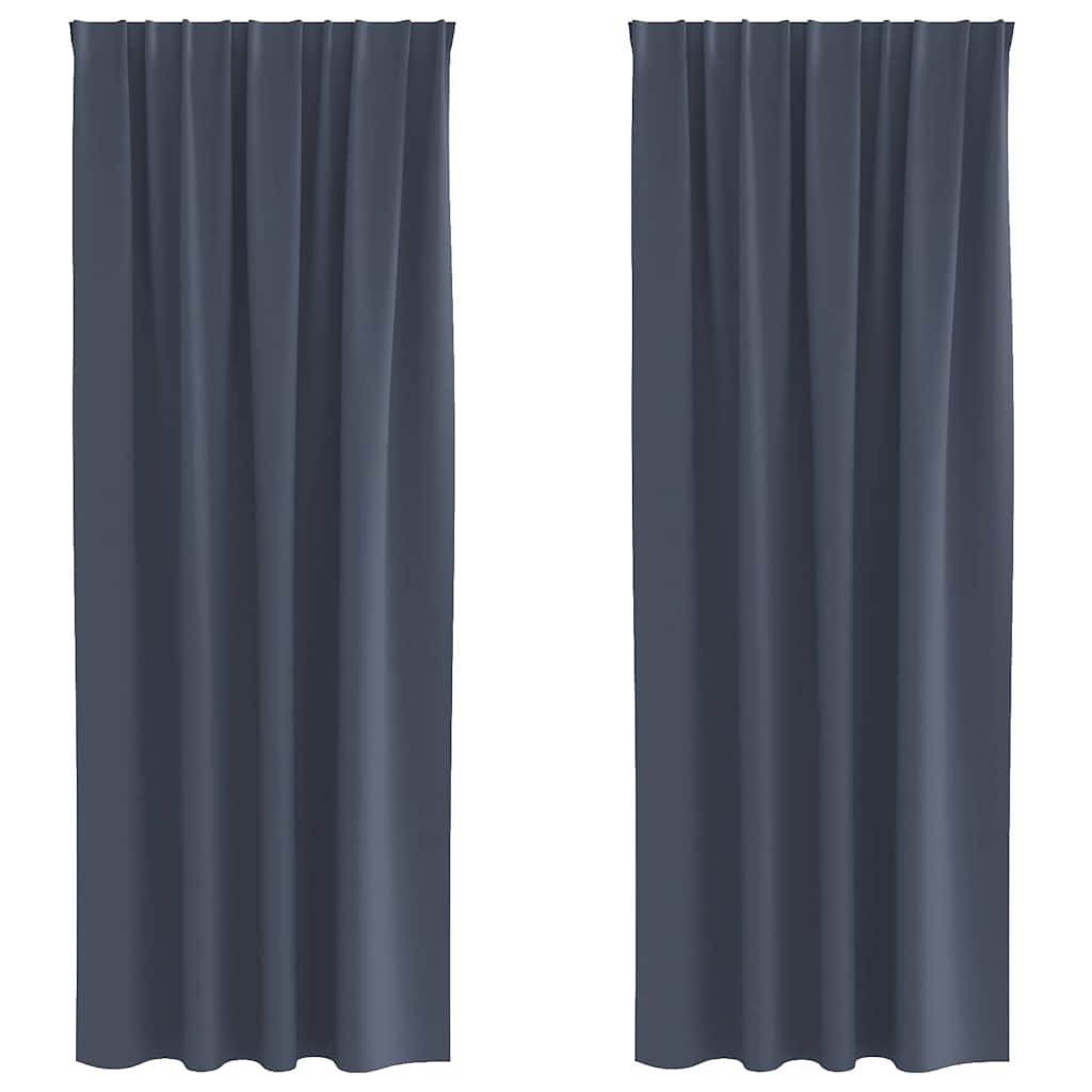 Tende oscuranti Vidaxl con anelli 2 pz antracite 260 x 140 cm
