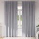 Vidaxxl cortinas opacas con anillas 2 piezas gris claro 260 x 140 cm