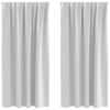 Tende oscuranti Vidaxxl con anelli 2 pz grigio chiaro 175 x 140 cm