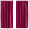 Tende oscuranti VidaXL con anelli 2 pezzi rosso vino 175 x 140 cm
