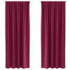 Tende oscuranti VidaXL con anelli 2 pezzi rosso vino 260 x 140 cm