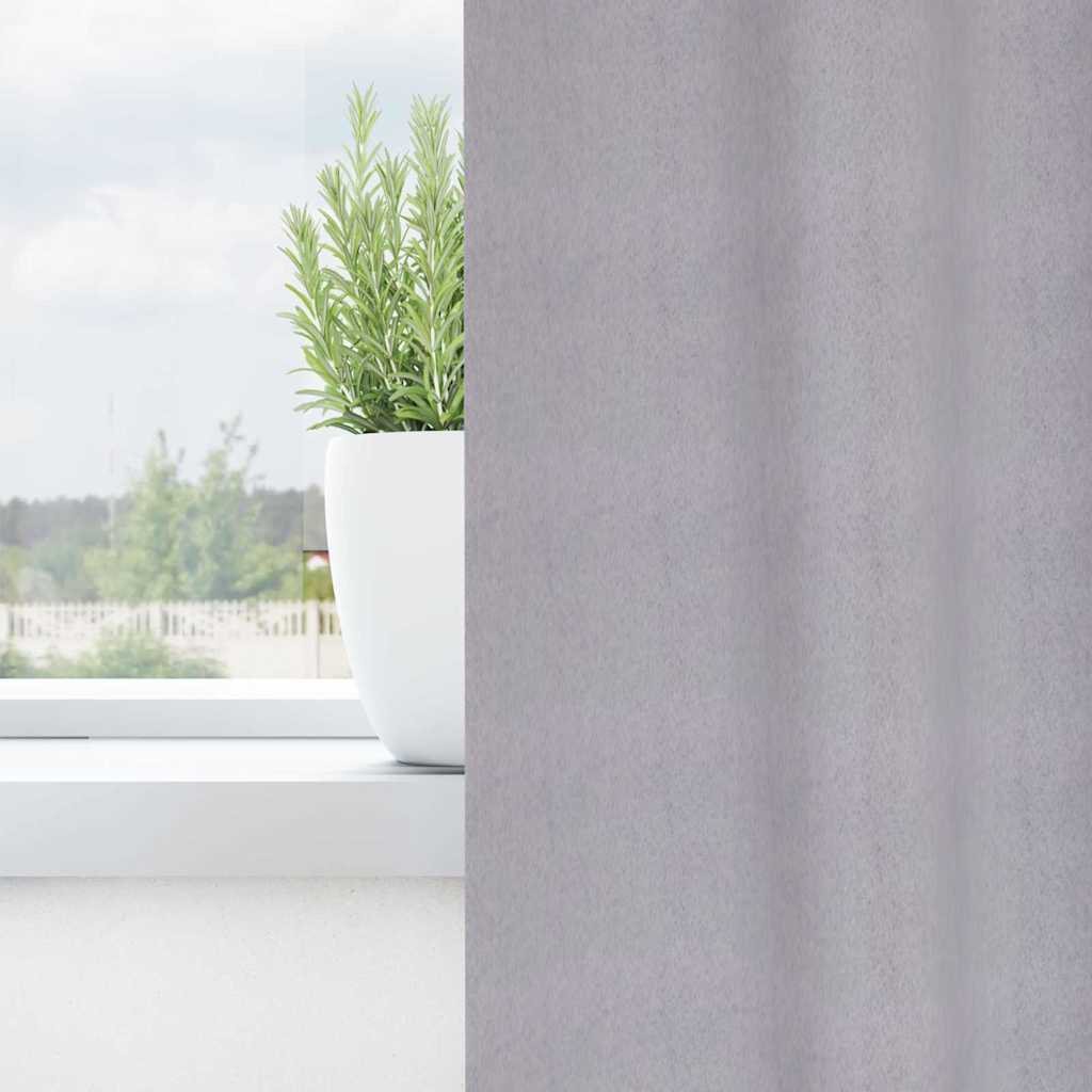 Vidaxl zwart-out gordijnen met ringen 2 pcs metaalgrijs 175 x 140 cm