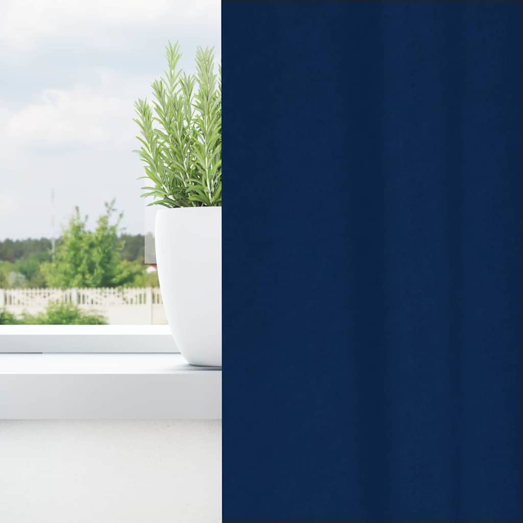 Tende oscuranti Vidaxl con anelli 2 pz blu scuro 245 x 140 cm