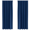 Vidaxl zwart-out gordijnen met ringen 2 pcs donkerblauw 260 x 140 cm