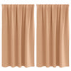 Vidaxl zwart-out gordijnen met ringen 2 pcs licht bruin 140 x 140 cm