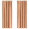 Tende oscuranti Vidaxl con anelli 2 pezzi marrone chiaro 245 x 140 cm