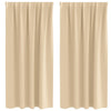 Vidaxl zwart-out gordijnen met ringen 2 pcs crème 175 x 140 cm