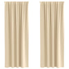 VidaXL black-out curtains with rings 2 pcs cream 225 x 140 cm