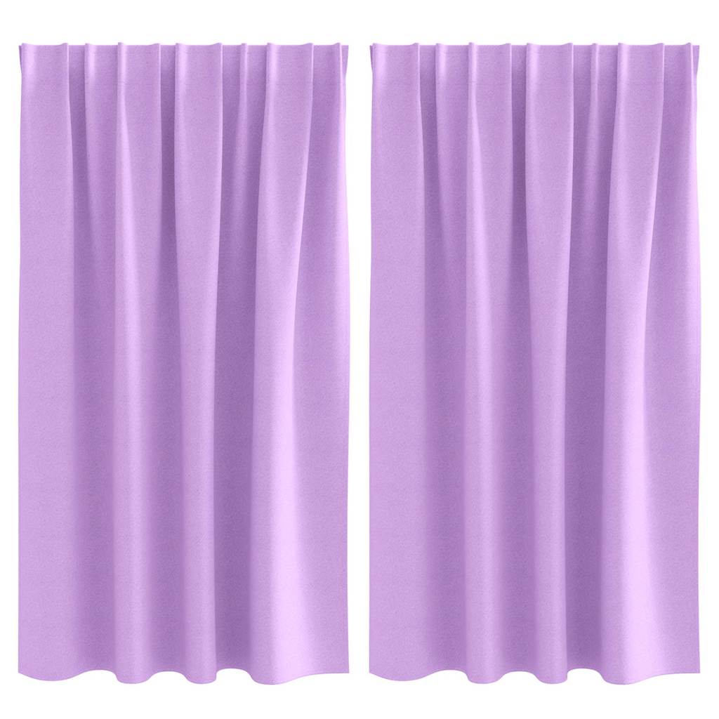 Tende oscuranti Vidaxl con anelli 2 pz viola 140 x 140 cm