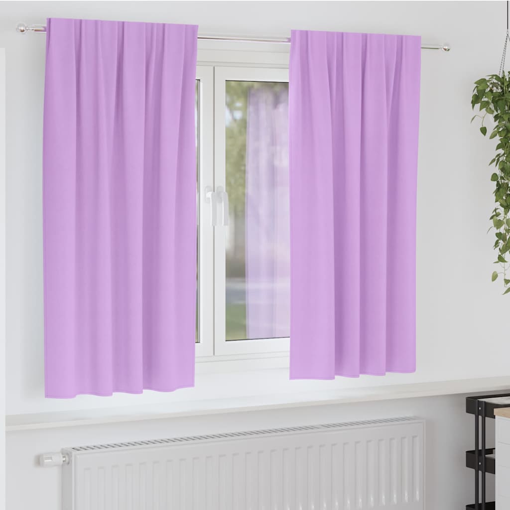 Tende oscuranti Vidaxl con anelli 2 pz viola 175 x 140 cm