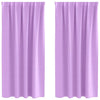 Vidaxl zwart-out gordijnen met ringen 2 pcs paars 175 x 140 cm