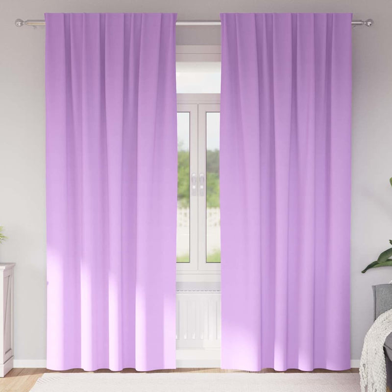Vidaxl zwart-out gordijnen met ringen 2 pcs paars 225 x 140 cm