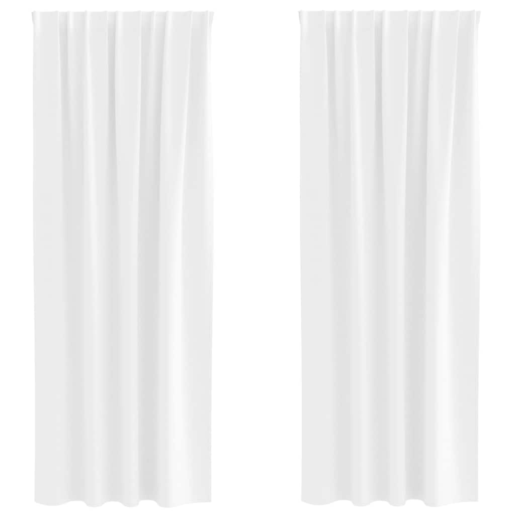Vidaxl zwart-out gordijnen met ringen 2 pcs puur wit 225 x 140 cm