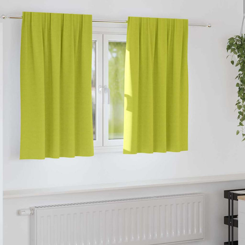 Tende oscuranti VidaXL con anelli 2 pz verdi 140 x 140 cm