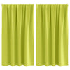 Tende oscuranti VidaXL con anelli 2 pz verdi 140 x 140 cm