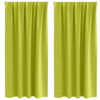 Vidaxl zwart-out gordijnen met ringen 2 pcs groen 175 x 140 cm