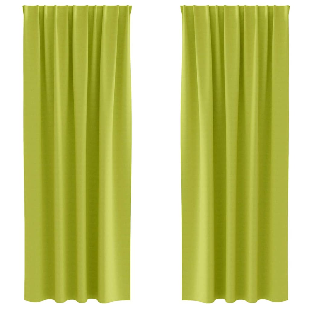 Tende oscuranti VidaXL con anelli 2 pz verdi 245 x 140 cm