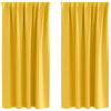 Vidaxl zwart-out gordijnen met ringen 2 pcs mosterdgeel 175 x 140 cm