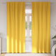 Vidaxl zwart-out gordijnen met ringen 2 pcs mosterdgeel 245 x 140 cm