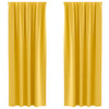 Vidaxl zwart-out gordijnen met ringen 2 pcs mosterdgeel 260 x 140 cm