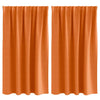 Vidaxl zwart-out gordijnen met ringen 2 pcs feloranje 140 x 140 cm