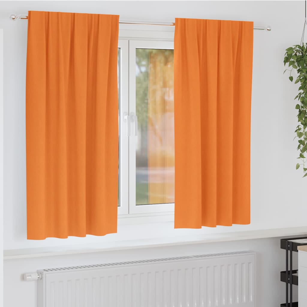 Tende oscuranti VidaXL con anelli 2 pezzi arancione 175 x 140 cm