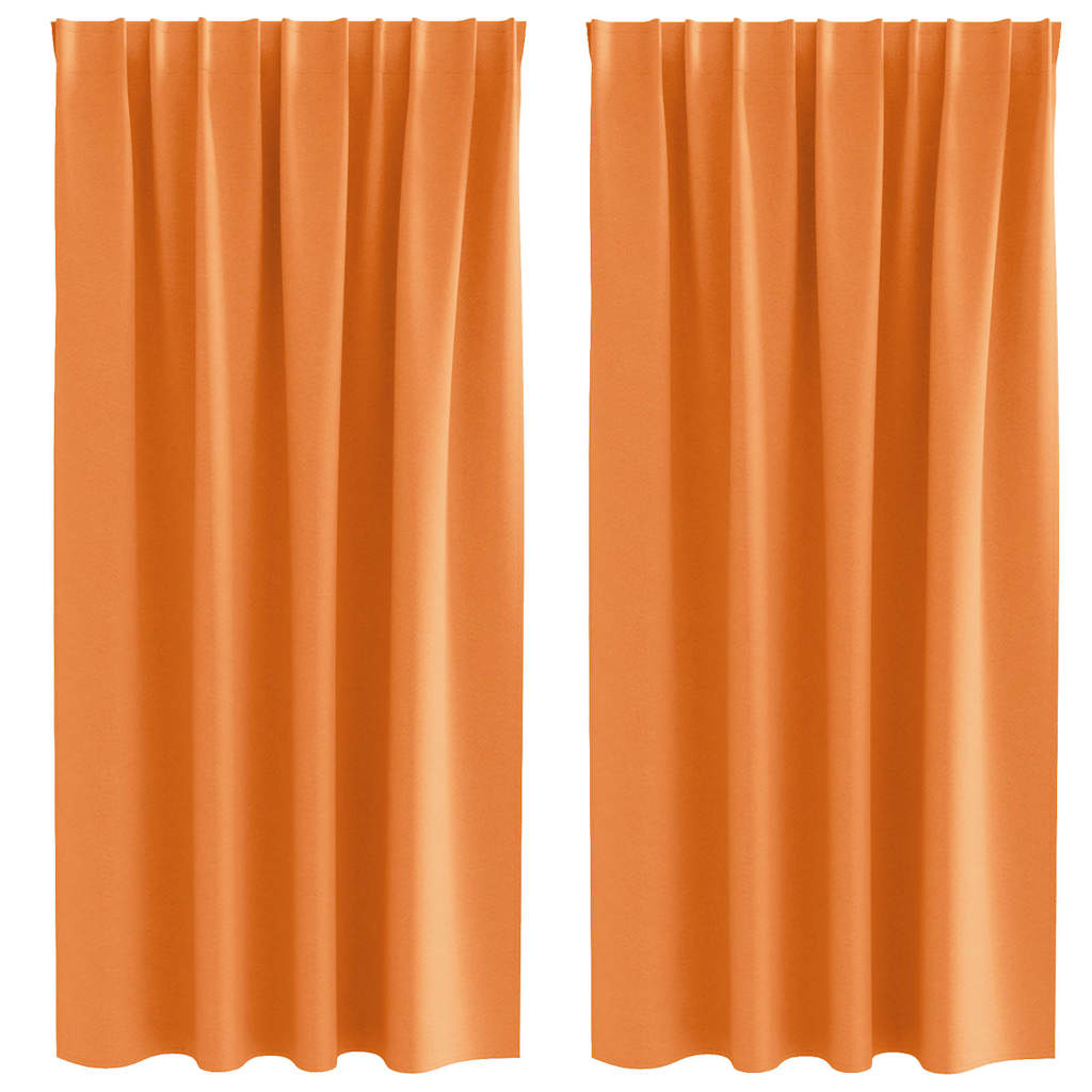 Tende oscuranti VidaXL con anelli 2 pezzi arancione 175 x 140 cm