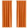 VidaXL cortinas opacas con anillas 2 piezas naranja brillante 245 x 140 cm