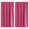 Vidaxl zwart-out gordijnen met ringen 2 pcs felroze 140 x 140 cm