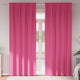 Tende oscuranti Vidaxl con anelli 2 pz rosa brillante 245 x 140 cm