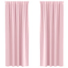 Vidaxl black-out curtains with rings 2 pcs baby pink 245 x 140 cm