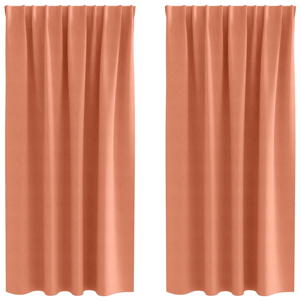 Tende oscuranti Vidaxl con anelli 2 pz terracotta 175 x 140 cm