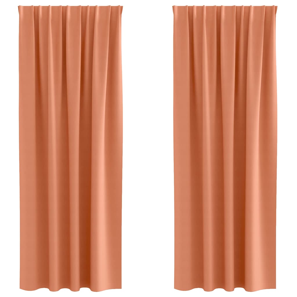 Tende oscuranti Vidaxxl con anelli 2 pz terracotta 260 x 140 cm