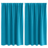Tende oscuranti VidaXL con anelli 2 pezzi turchese 140 x 140 cm