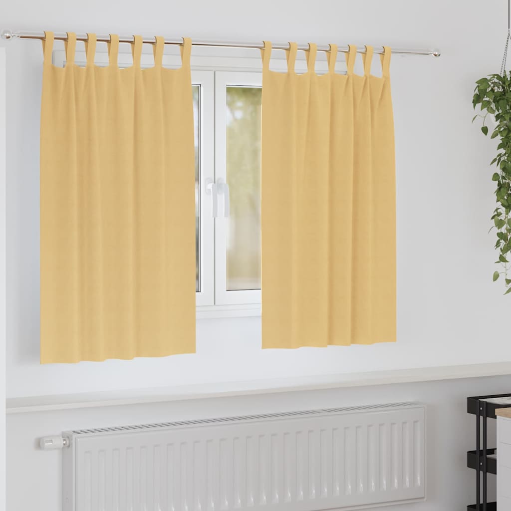 Tende oscuranti Vidaxl con anelli 2 pezzi beige 140 x 140 cm