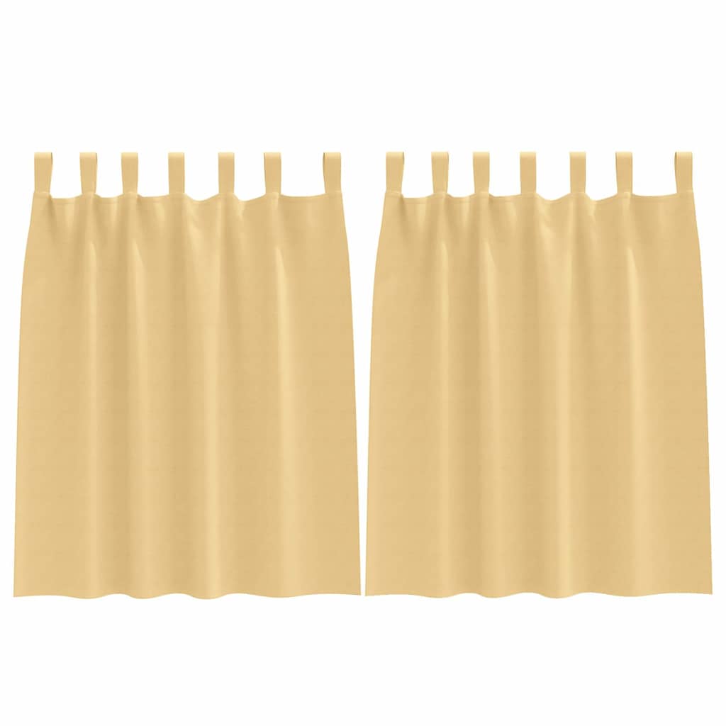 Tende oscuranti Vidaxl con anelli 2 pezzi beige 140 x 140 cm