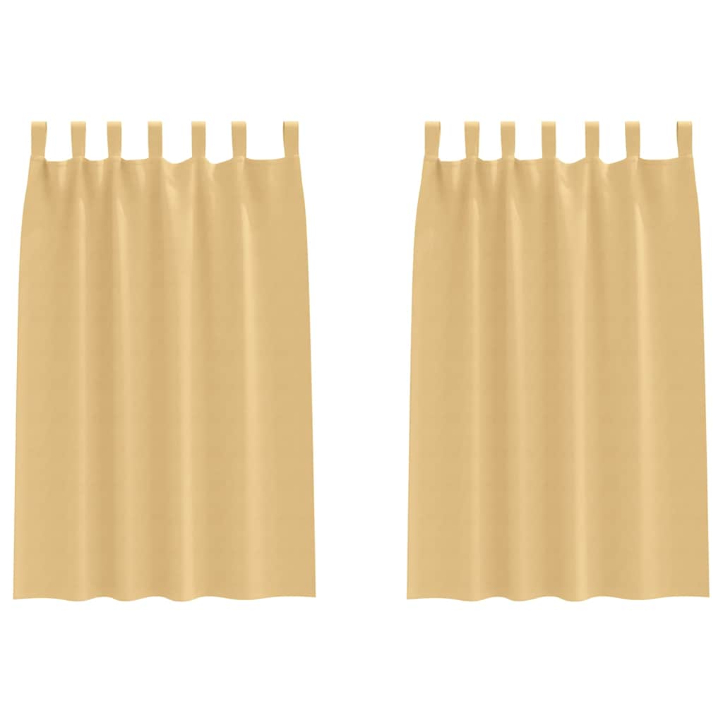 Tende oscuranti Vidaxl con anelli 2 pezzi beige 175 x 140 cm