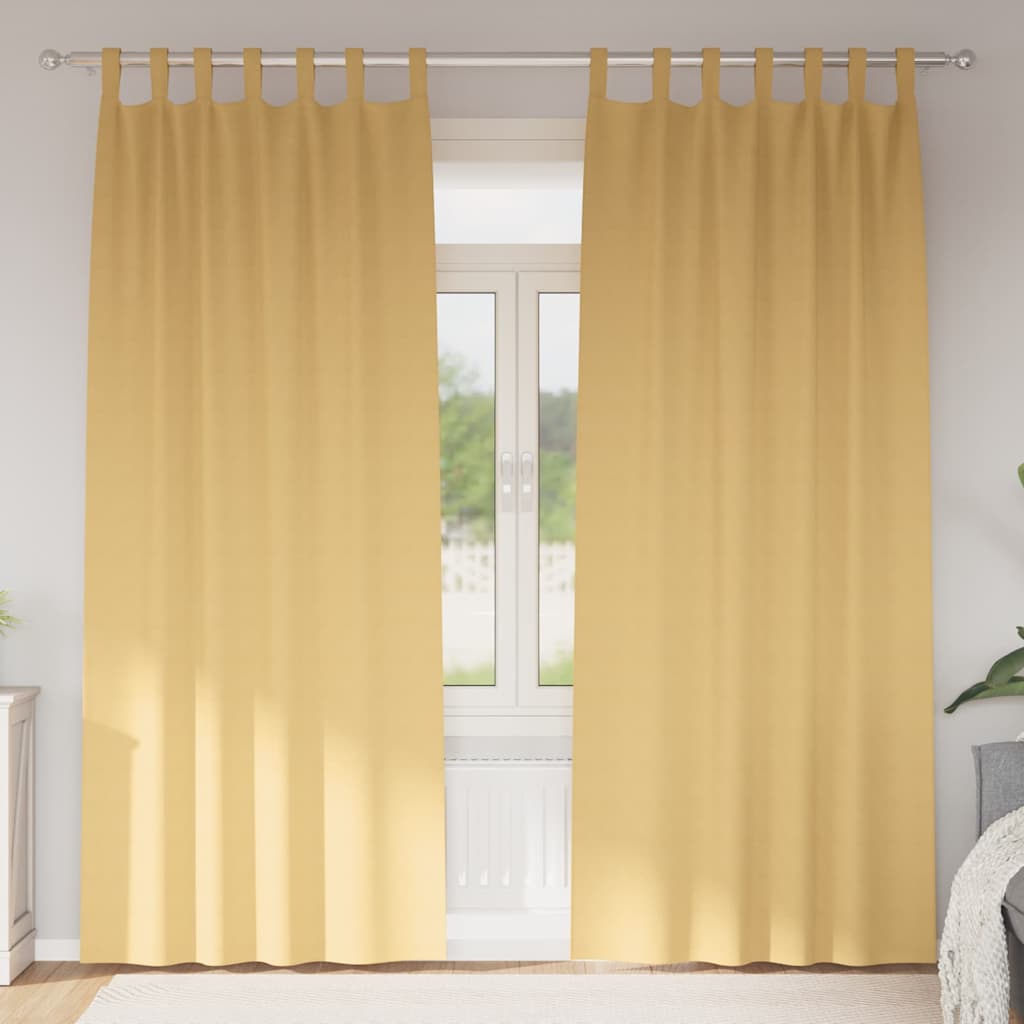 Tende oscuranti Vidaxl con anelli 2 pezzi beige 225 x 140 cm