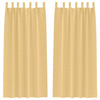 Tende oscuranti VidaXL con anelli 2 pezzi beige 260 x 140 cm