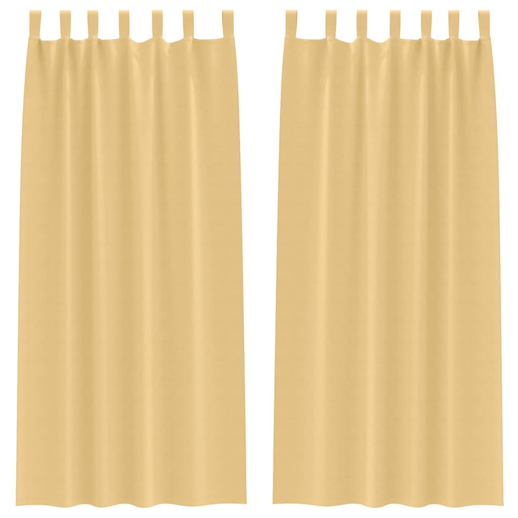 Tende oscuranti VidaXL con anelli 2 pezzi beige 260 x 140 cm