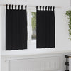Tende oscuranti VidaXL con anelli 2 pz nere 140 x 140 cm