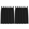 Tende oscuranti VidaXL con anelli 2 pz nere 140 x 140 cm
