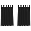 Vidaxl zwart-out gordijnen met ringen 2 pcs zwart 175 x 140 cm