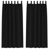 Vidaxl zwart-out gordijnen met ringen 2 pcs zwart 245 x 140 cm