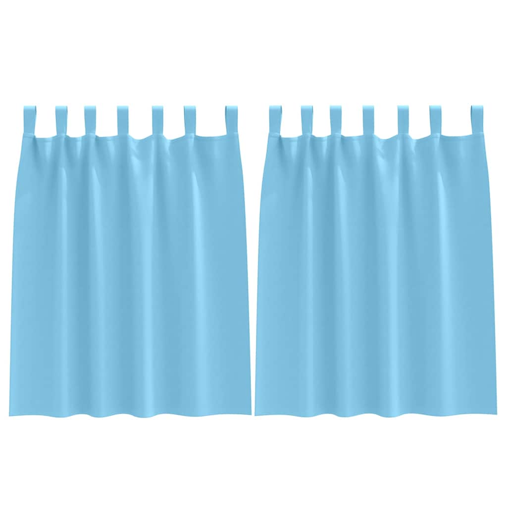 Tende oscuranti con anelli Vidaxl 2 pz azzurro 140 x 140 cm