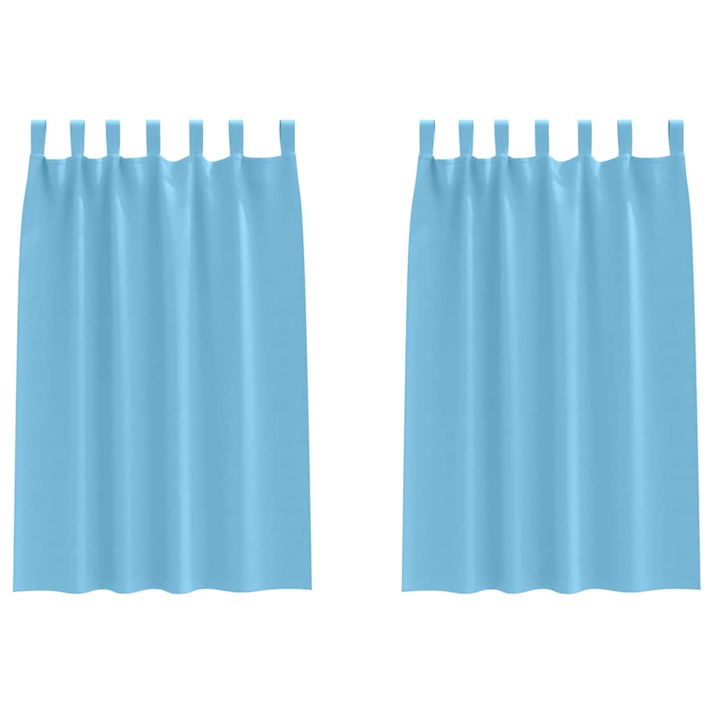 Tende oscuranti con anelli Vidaxl 2 pz azzurro 175 x 140 cm