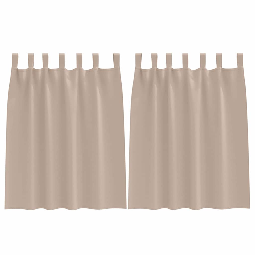Tende oscuranti VidaXL con anelli 2 pezzi tortora 140 x 140 cm
