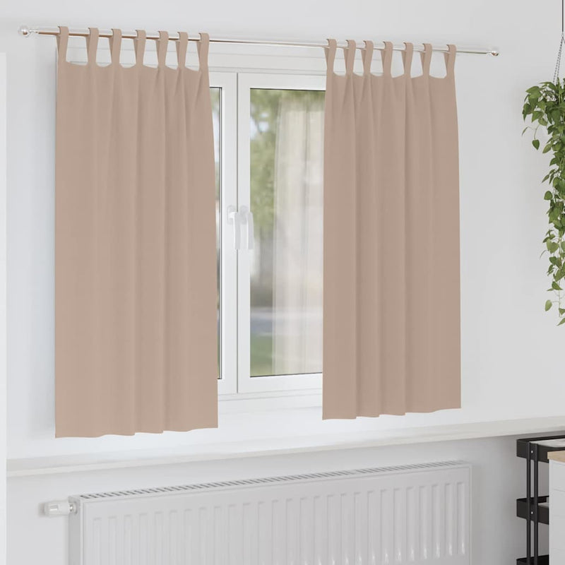 Tende oscuranti VidaXL con anelli 2 pezzi tortora 175 x 140 cm