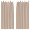 Vidaxl zwart-out gordijnen met ringen 2 pcs taupe 260 x 140 cm